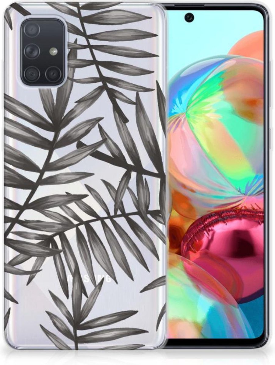 Samsung Galaxy A71 TPU Case Leaves Grey