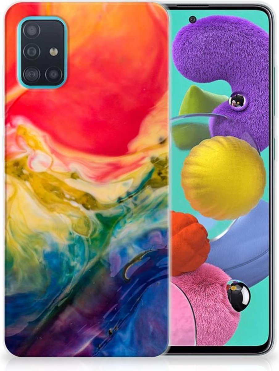 Hoesje maken Samsung Galaxy A51 Watercolor Dark