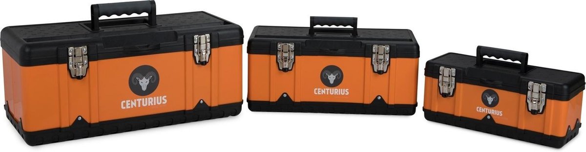Gereedschapskofferset 3-delig – Robuust Stalen Design | Afsluitbare Koffers met Deksel & Draaghandvat – Compact, Duurzaam & Ideaal voor Werkplaats & Garage