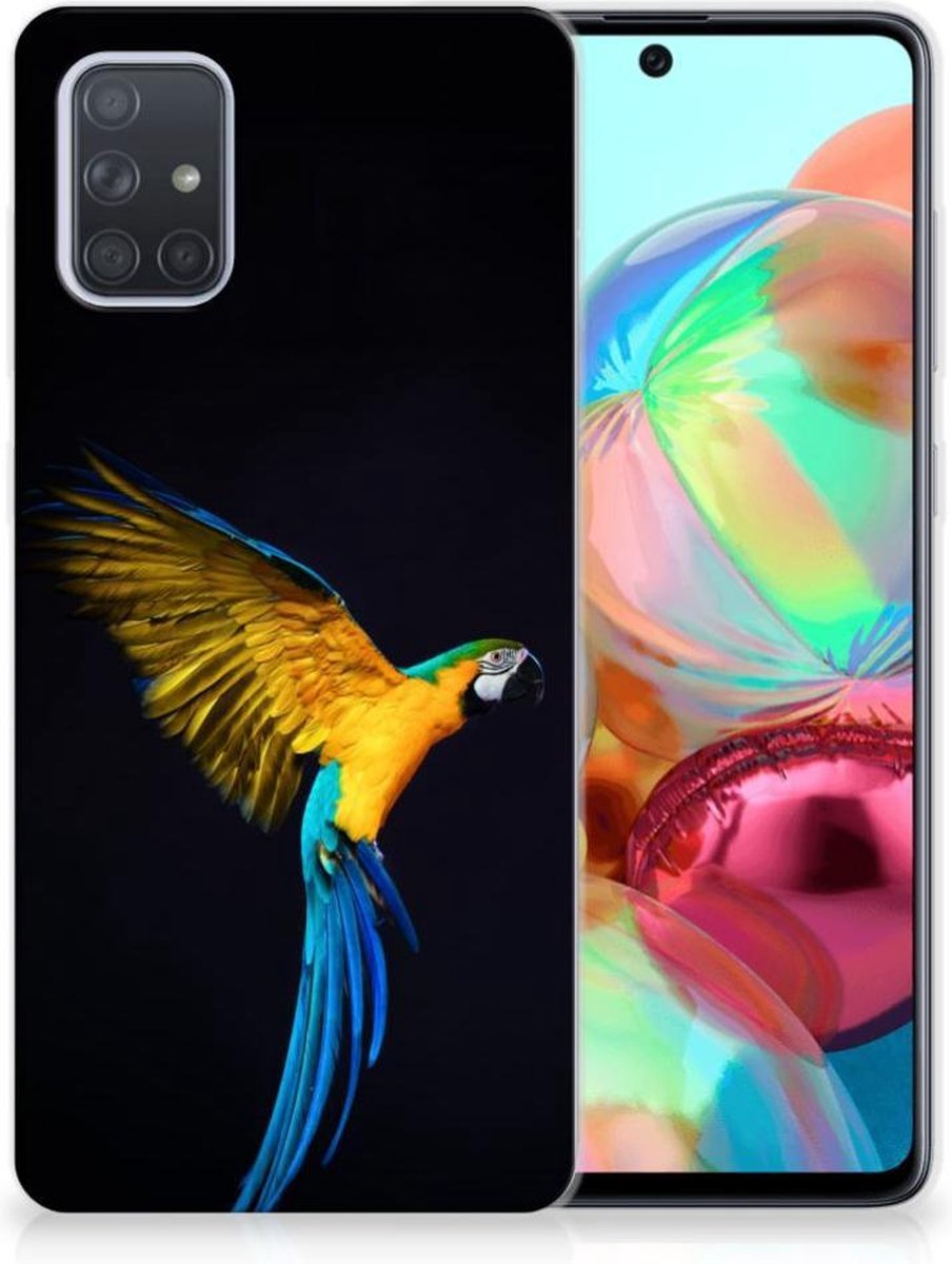 Samsung Galaxy A71 TPU Hoesje Papegaai