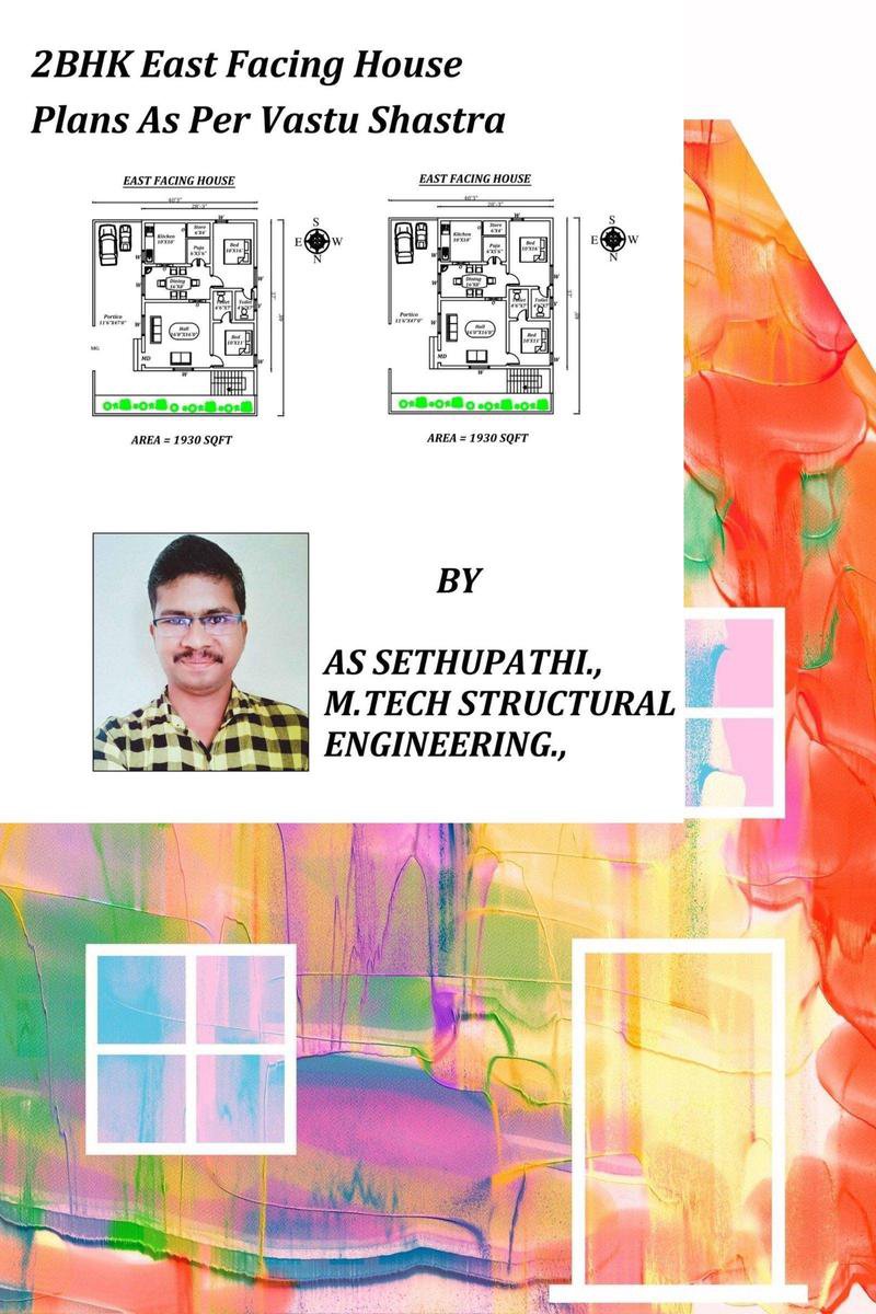 2BHK East Facing House Plans As Per Vastu Shastra (ebook), As Sethu ...