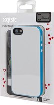 Xqisit iPlate frame voor de iPhone 5 en 5S - blauw/wit
