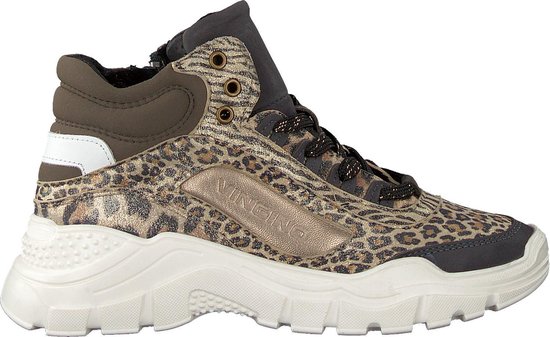Vingino Sabia Low Hoge sneakers - Meisjes - Beige - Maat 39 | bol.com