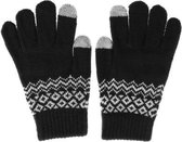 Hidzo Unisex Touchscreen handschoenen Zwart/wit Maat S/M