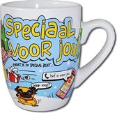 Mok - Cartoon Mok - Speciaal voor jou - Gevuld met een luxe cocktailmix - In cadeauverpakking met gekleurd krullint