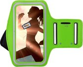 Geschikt voor Samsung Galaxy A51/ A51 5G hoes Sportarmband Hardloopband hoesje Groen Pearlycase