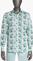 Cavalier Bleu Shirt All over pink flamingo printed shirt Light green