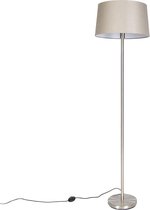 QAZQA simplo - Moderne Vloerlamp | Staande Lamp met kap - 1 lichts - H 1690 mm - Taupe -  Woonkamer | Slaapkamer