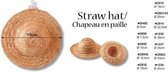 Hoed stro - Decoratieobject - buitenmaat 45cm.