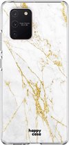 HappyCase Samsung Galaxy S10 Lite Hoesje TPU Wit Marmer Print