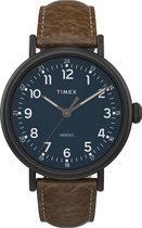 Timex Standard XL TW2T90800 Horloge - Leer - Bruin - Ø 43 mm