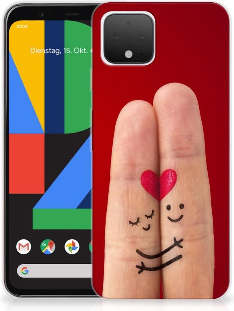 Google Pixel 4 Silicone Back Cover Liefde - Origineel Romantisch Cadeau