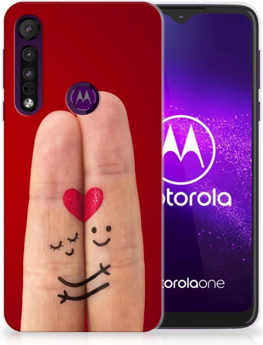 Motorola One Macro Silicone Back Cover Liefde - Origineel Romantisch Cadeau