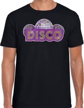 Disco feest t-shirt zwart voor heren L