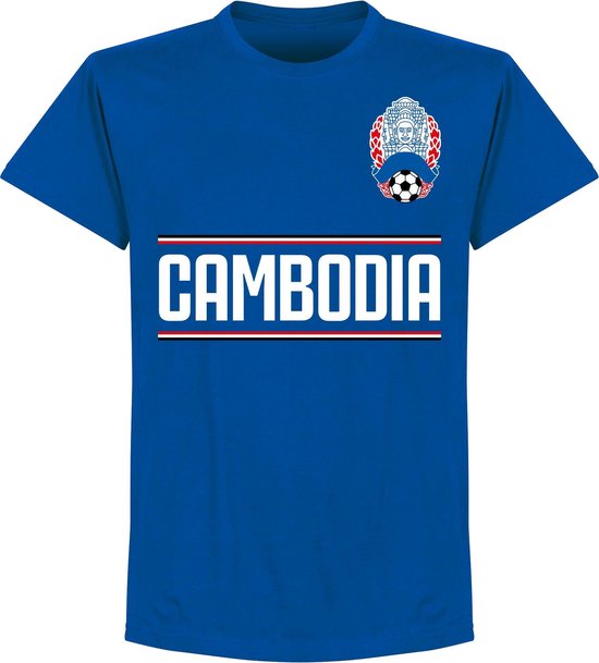 Cambodja Team T-Shirt - Blauw - XXXL