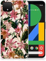Back Cover Google Pixel 4 XL TPU Siliconen Hoesje Flowers