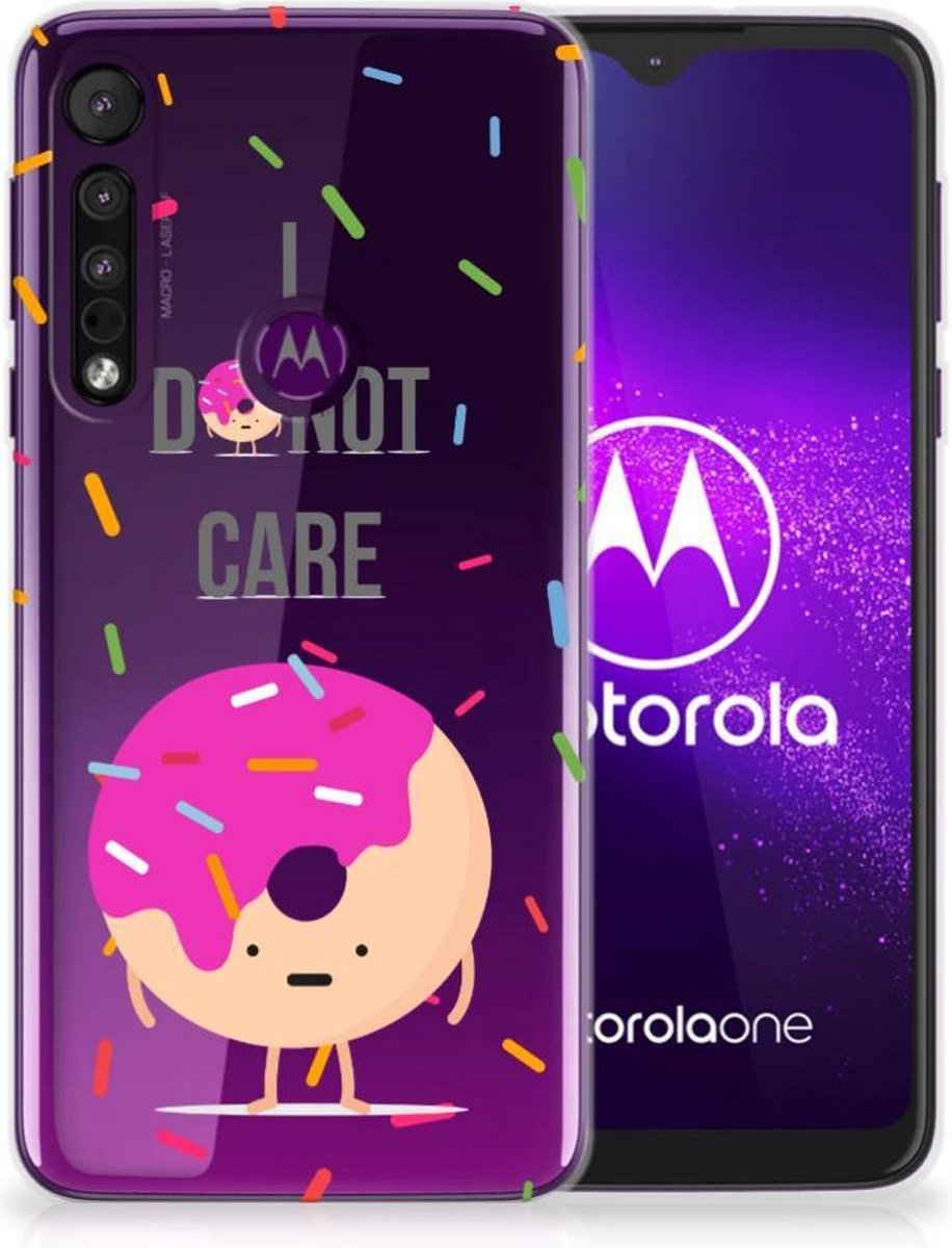 Motorola One Macro Siliconen Case Donut Roze