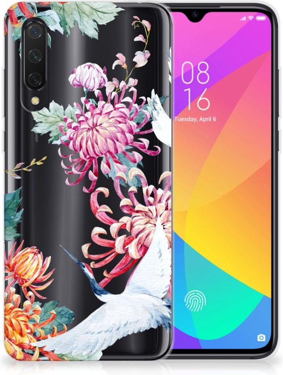 Xiaomi Mi 9 Lite TPU Hoesje Bird Flowers