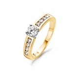 Blush Ring 1126BZI -  Geel en Wit Goud (14Krt.) met Zirconia
