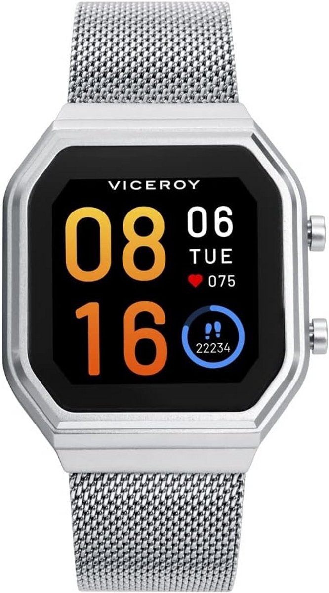 Smartwatch Heren RVS Milanese Band - Bloeddruk & Zuurstof Meting
