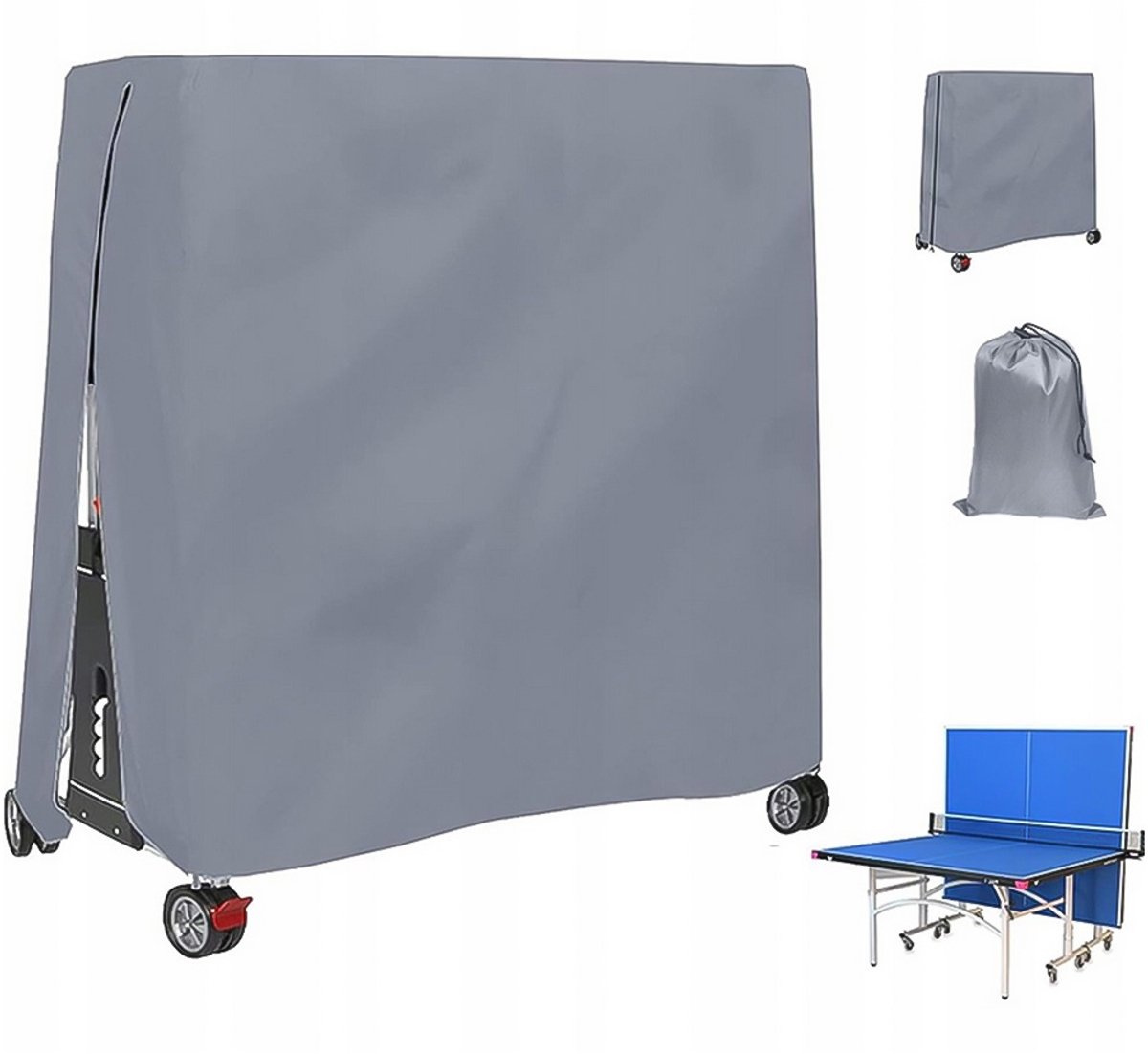 Tafeltennishoes voor pingpongtafel - 210D Oxford-stof - 165 x 70 x 185 cm - voor Beschermt Pingpongtafels en Voorkomt Veroudering