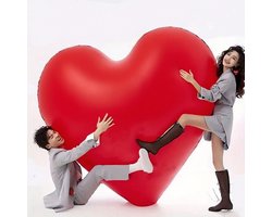 VANDAAG VERZONDEN - Groot Hart 160cm - Decoratie Opblaasbaar Versiering - Cadeau Kado - Valentijnscadeau - Inpakpapier - Geschenkdoos Bruiloft Trouwdag Trouwerij - Valentijnsdag Verjaardag Verpakking