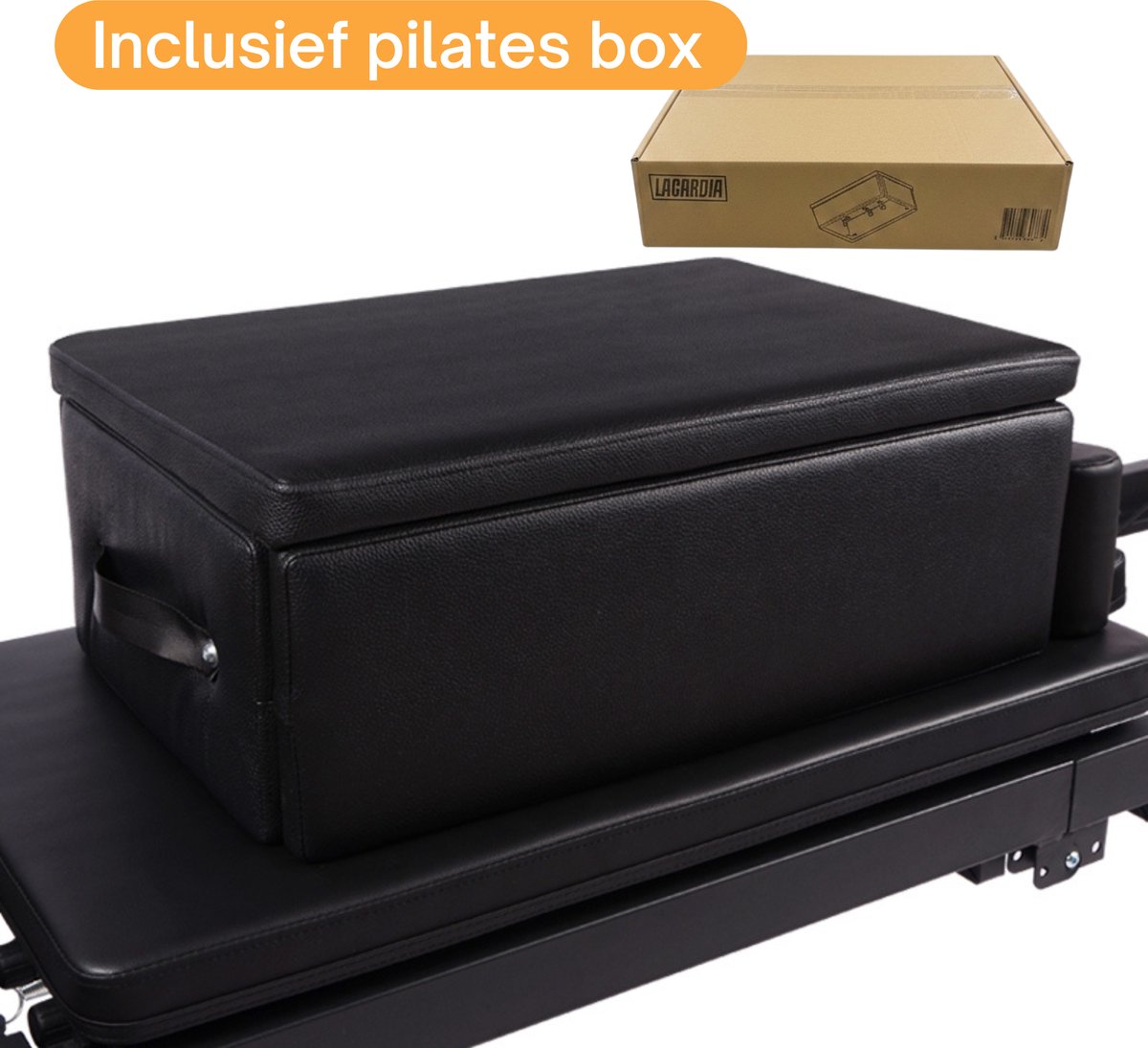 Lacardia Pilates Reformer met Box - Zwart - afbeelding 2