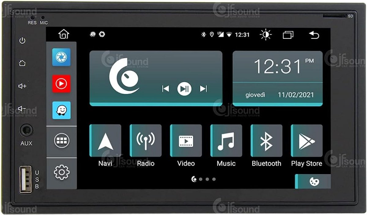 2DIN Universele Auto Radio Android Navigatie GPS Bluetooth WiFi DAB Touchscreen 6.2 inch 8-core