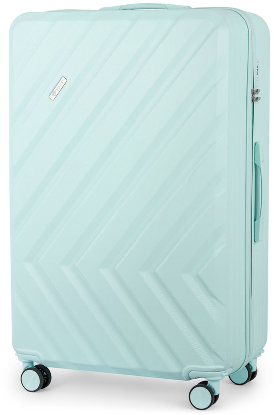 Solier Grote Reiskoffer op wielen - Koffer Kyoto - 28" XL - harde schaal - telescoophandgreep - mintgroen