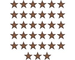 Allecto - Reparatiepatches set - Patches strijken - 33 stuks - 5-sterren beoordelingen - Bruin - Geborduurde patches - 3,8 cm - Kleding repareren - Doe-het-zelf - Patch-applicaties - Geschikt voor kleding - Decoraties - Rugzakken - Geschenken.