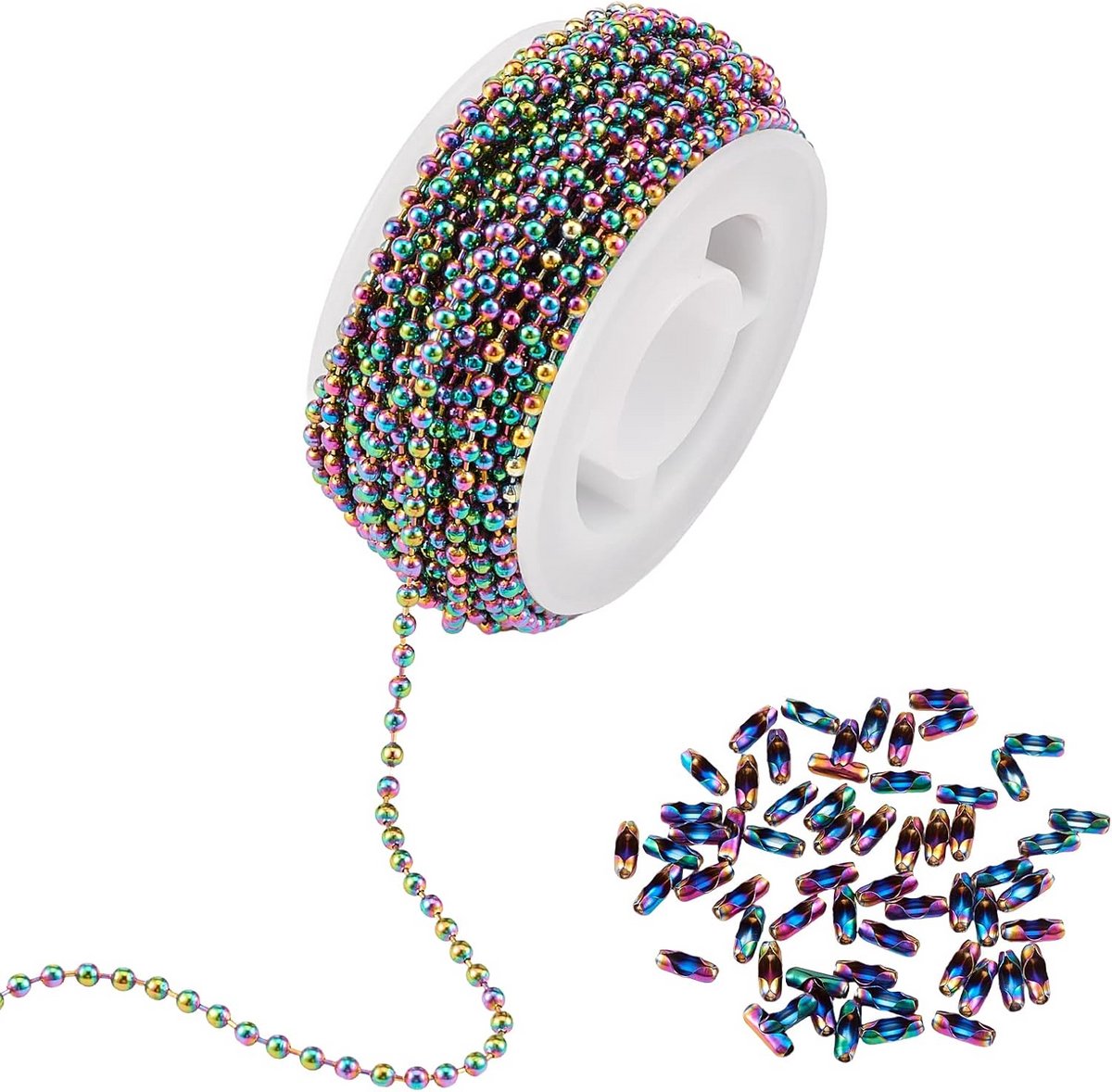 5 Meter RVS Ballchain Ketting 2mm Materiaal voor Sieraden Maken en Ambachten