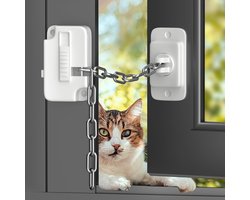 Raamsloten, set van 2 kinderveiligheidssloten met raambegrenzer, geschikt voor raamkozijnen, zelfklevende sloten voor kinderen en huisdieren, verstelbare raamsloten, boren niet nodig, geschikt voor metalen, houten en schuiframen.