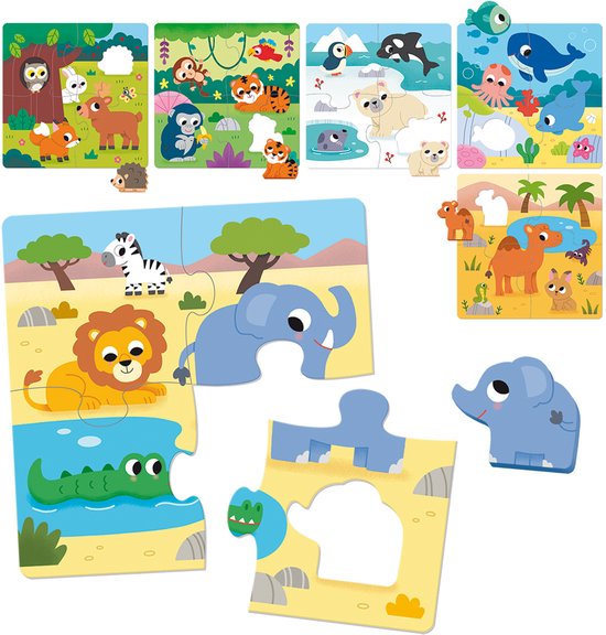 Jumbo - Goula - 6 Habitat Puzzle - Educatief Spel van Merkloos — afbeelding 2