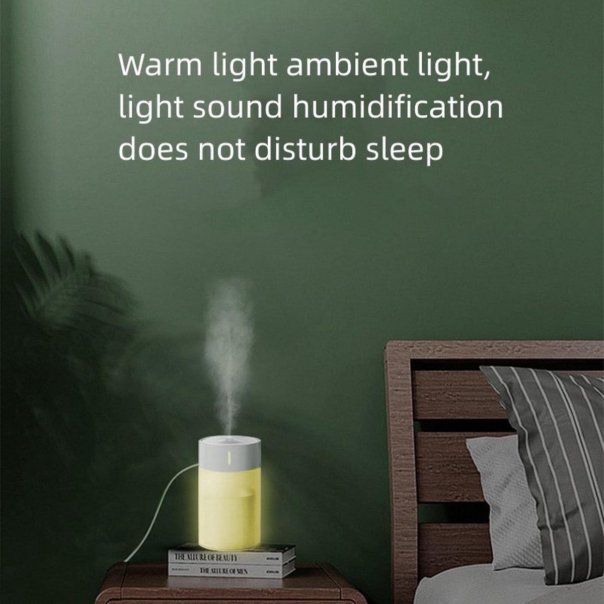 Luchtbevochtiger voor de slaapkamer - Kleine draagbare luchtbevochtiger - 260 ml - Luchtbevochtiger - Mini aromatherapie diffuser voor etherische oliën - USB - Spraybevochtiger - Met gekleurd zacht nachtlampje - Geschikt voor thuis, kantoor, enz. — cadeau in Wonen & Interieur - foto 2