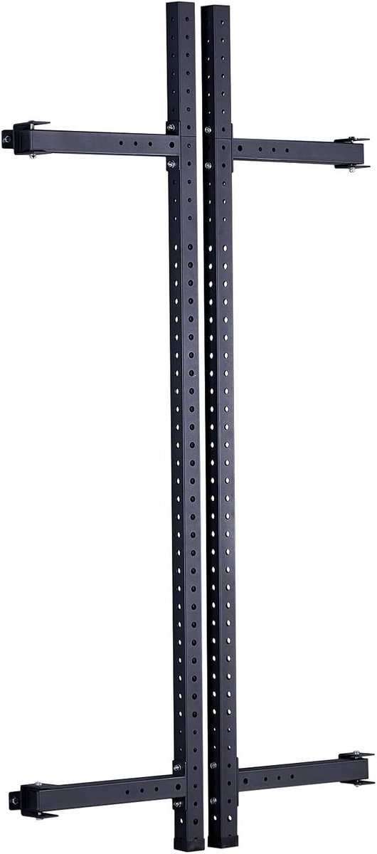 Wandrek Power Rack - Uitbreidbaar Half Rack - 350 kg Belastbaar - Wandbevestigd - Met Optrekstang thumbnail 4