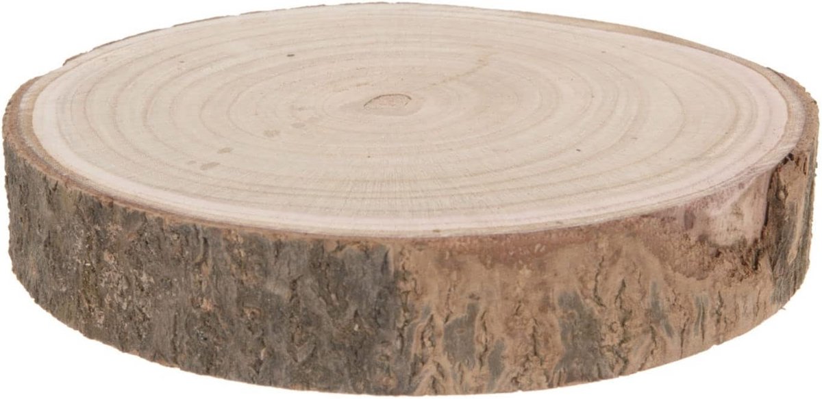 Houten boomschijf natuur 29-34 cm - echte houten schijf voor tafeldecoratie en knutselen