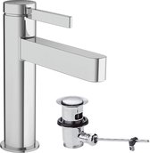 hansgrohe Finoris - Wastafelmengkraan - Ééngreeps bediening - Met trekwaste - 110mm - Chroom