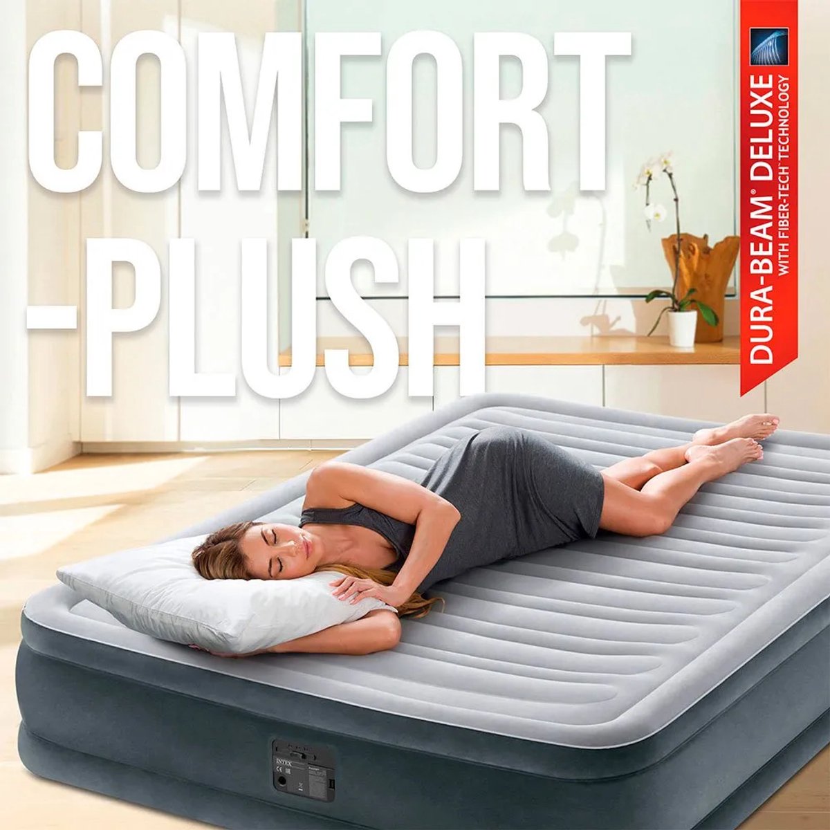 Intex 64418ND Comfort Plush Airbed – 2-Person - Luchtbedden Intex 64418ND Comfort Plush Airbed – 2-Person - Luchtbedden