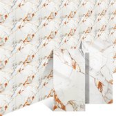Zelfklevende Marmer Muursticker - 20 stuks (30x60 cm) - Waterdicht XPE Schuim - Wit - Voor Keuken & Badkamer