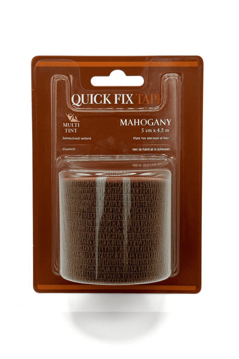 MultiTint Quick Fix Tape Mahogany - 1 rol - 5cm x 4,5m - Mahogany huidskleur -Zelfklevend verband - Elastisch en Flexibel - Ademend - Latexvrij
