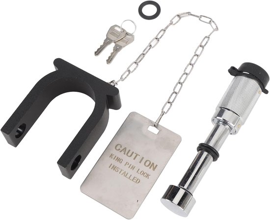 Heavy Duty 5th Wheel Trailer Lock met Waarschuwingstag & 2 Sleutels ...