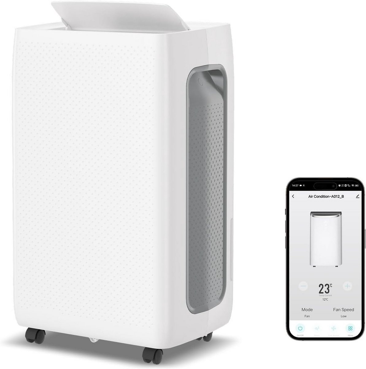Krachtige Luchtontvochtiger met Wifi/App Bediening - 26L/Dag - Digitale Ontvochtiger voor Huis en Kelder