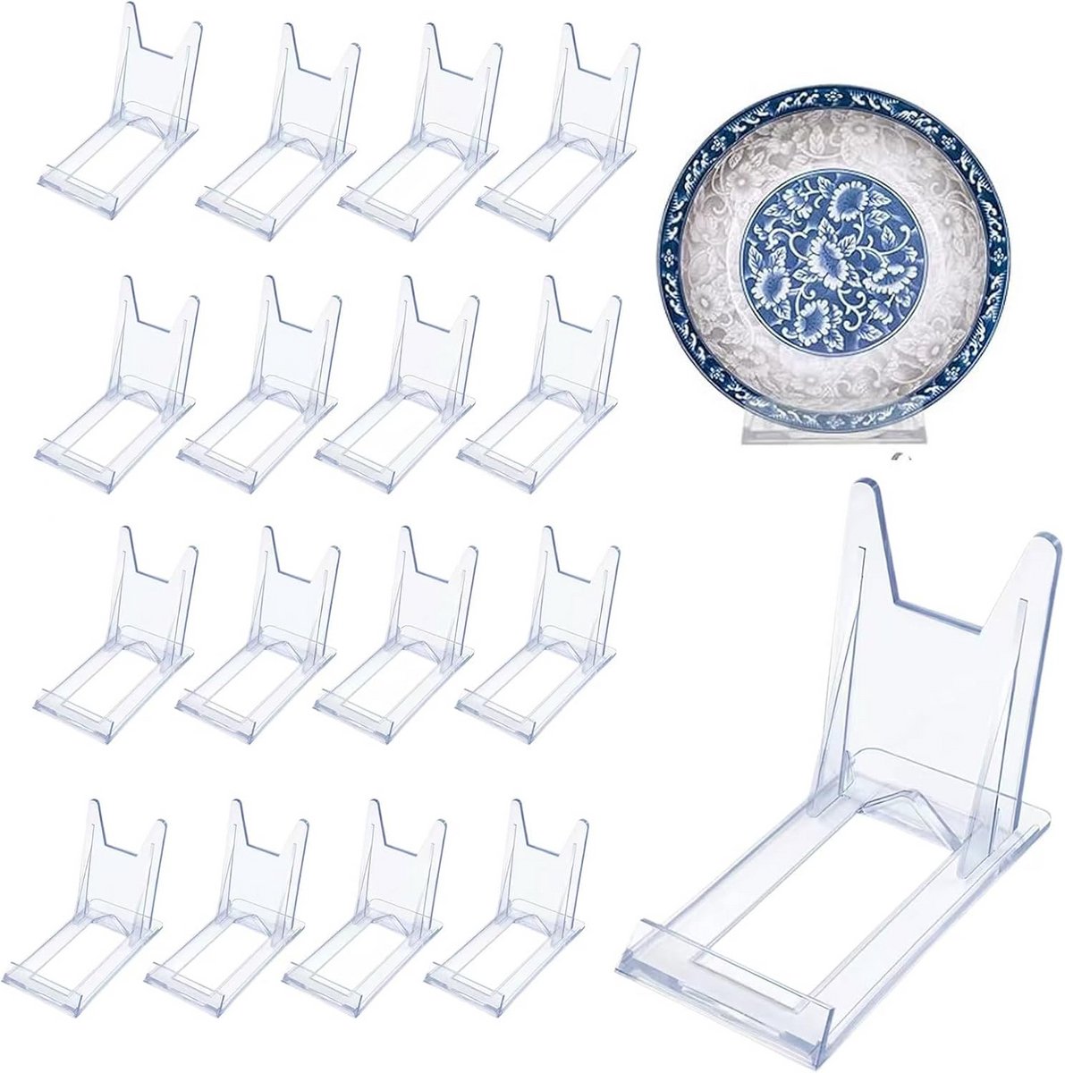 18 Stuks Transparante Acryl Standaards voor Borden en Displays