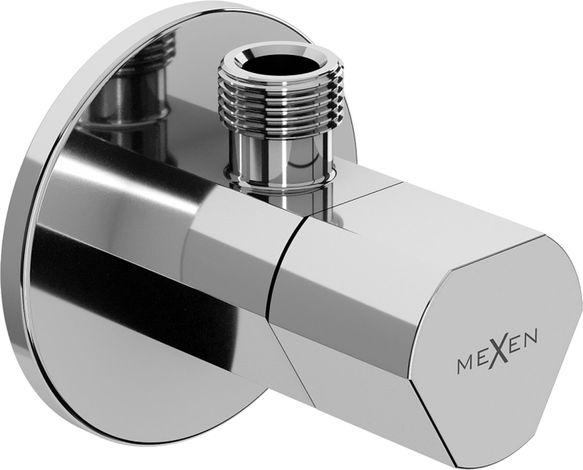 Mexen T hoekventiel voor kraan 1/2"x3/8", chroom - 79973-00