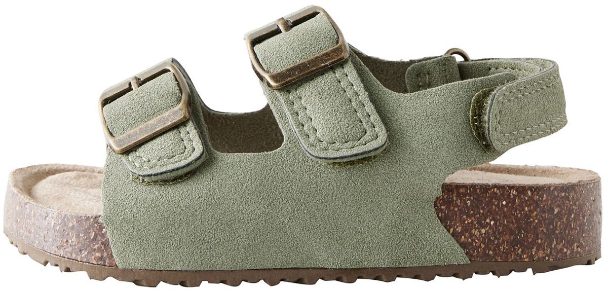 Next - Jongens - Sandalen met verzacht voetbed, dubbele gesp en brede pasvorm (G) - Groen