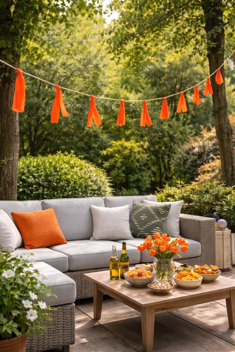 Strookjes slinger - Oranje - 10m - Koningsdag - Holland - Voetbal