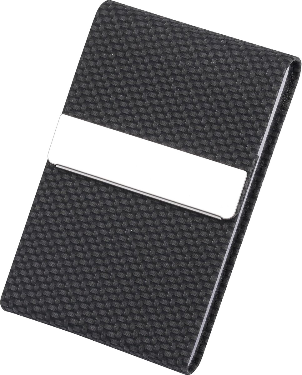 Slanke RFID-Blokkerende Kaarthouder van PU-Leer en RVS met Magnetische Sluiting