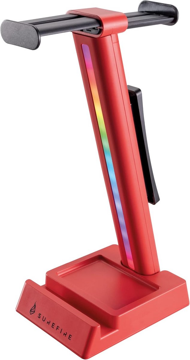 Uittrekbare Headsetstandaard met RGB-verlichting voor 2 Hoofdtelefoons