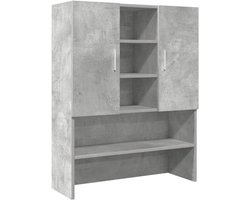 Wasmachine Meubel Betonlook Grijs 70.5x25.5x90cm - Kast voor Wasruimte & Badkamer