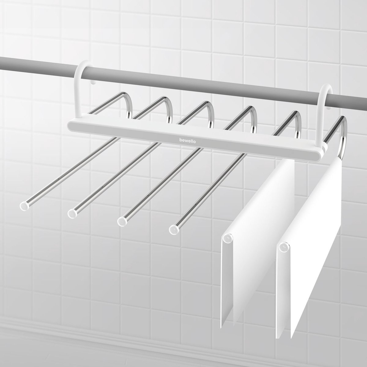 Broekenhanger 6-Laags – Ruimtebesparende Pantalon Hanger voor Kast – Metalen Kast Organizer [BW2028]